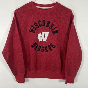 Wisconsin Badgers Gen2 Cropped Crewneck Sweatshirt Womens Medium Red Vintage